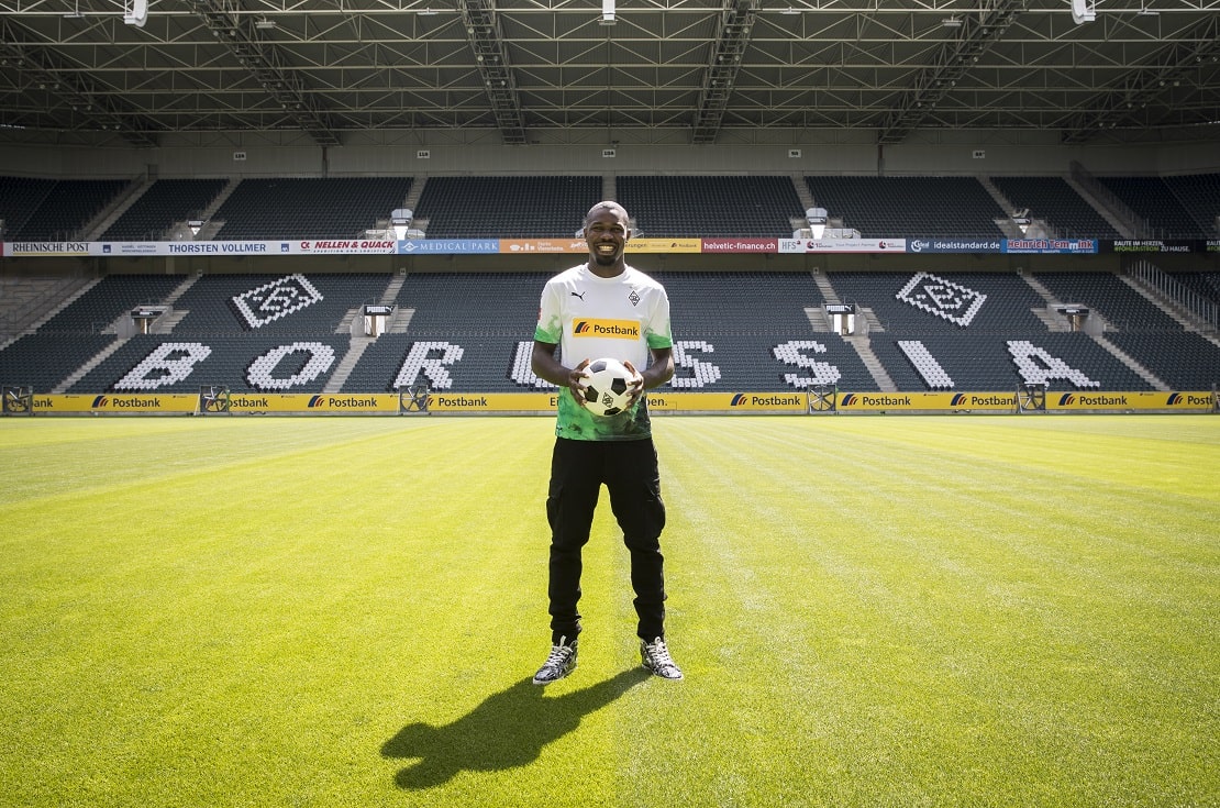 Marcus Thuram bei Vorstellung im Borussia-Park Marcus Thuram im Stadion