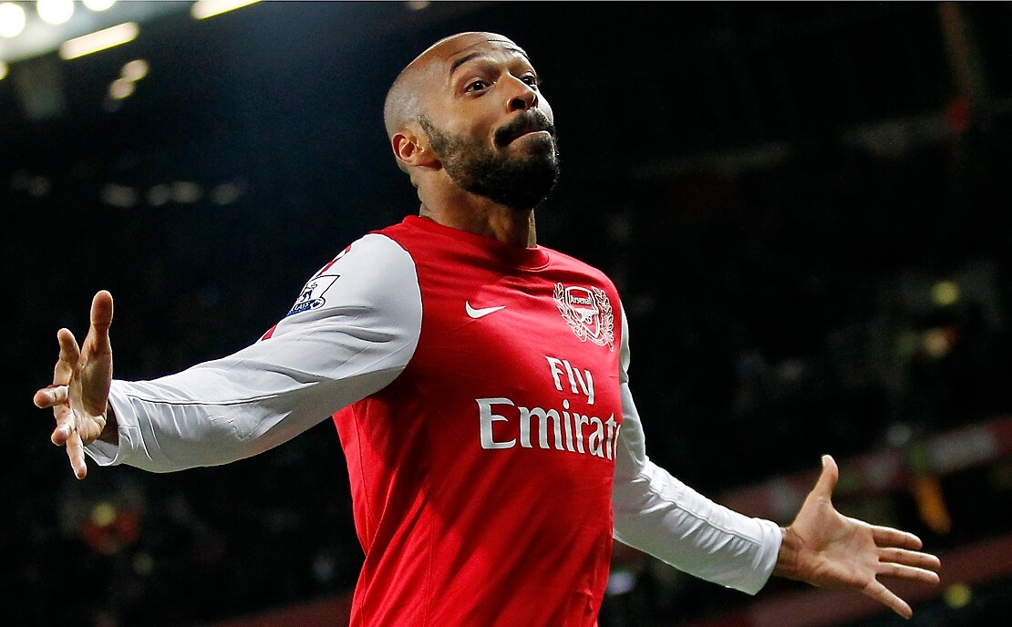 Thierry Henry von Arsenal London jubelt