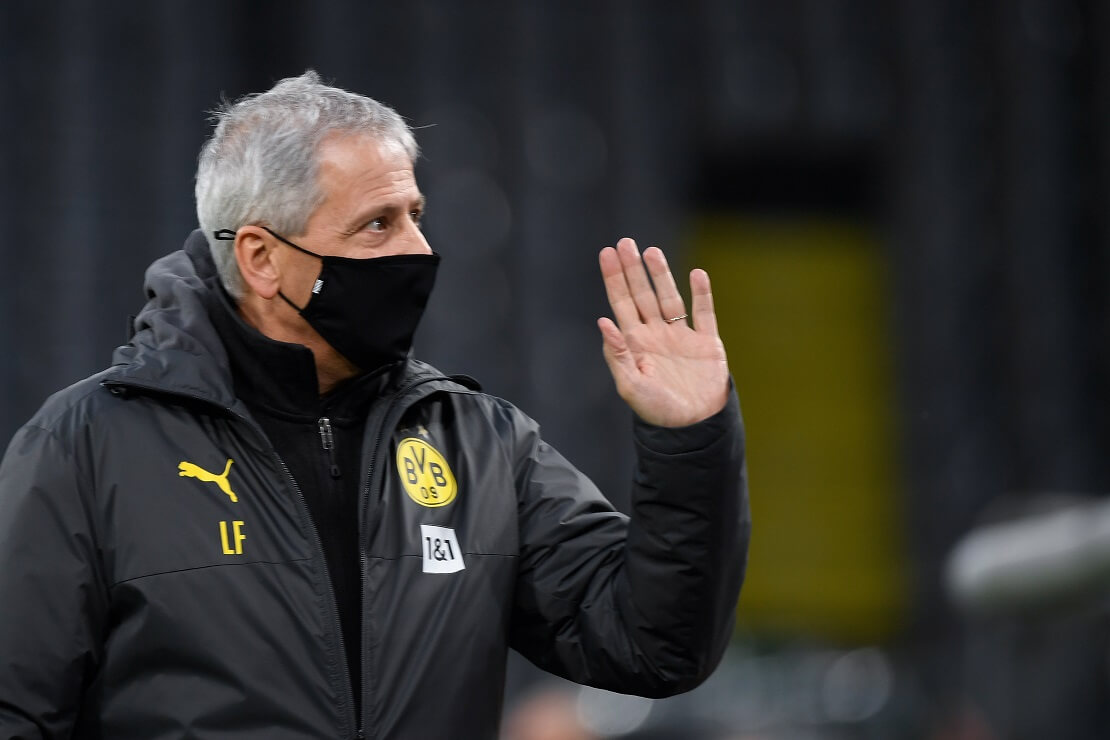 Lucien Favre mit Corona-Maske