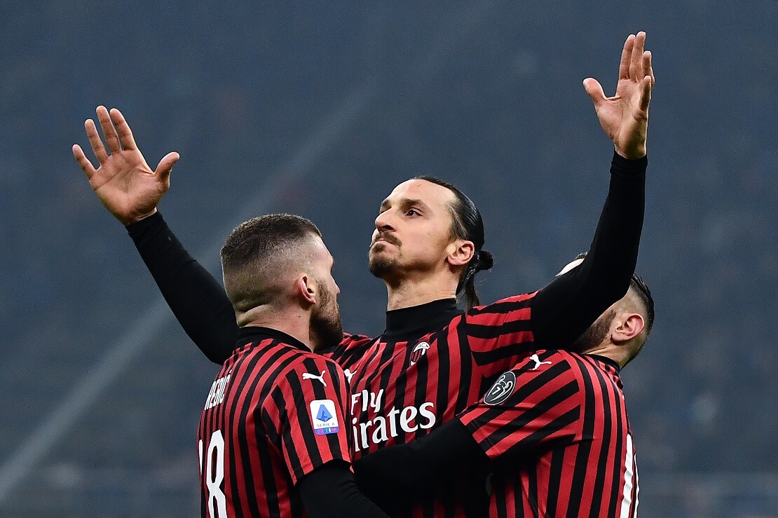 Zlatan Ibrahimovic von Milan beim Torjubel