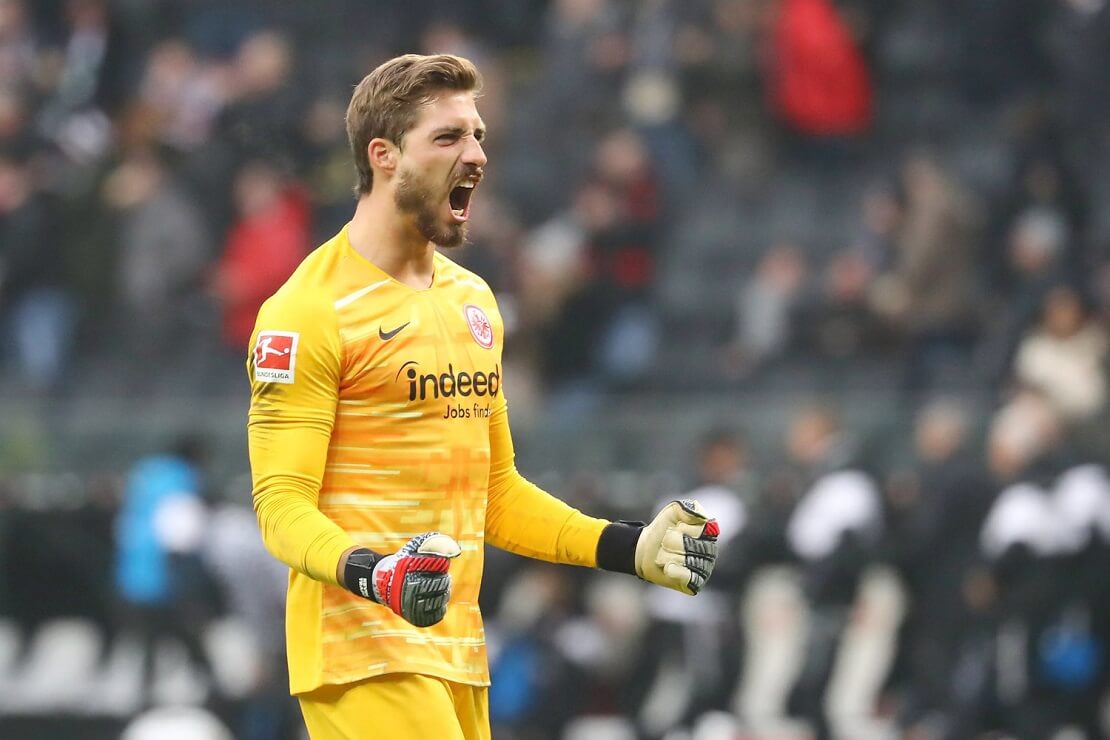 Kevin Trapp von Eintracht Frankfurt jubelt