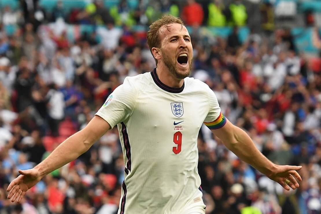 Harry Kane von England bejubelt ein Tor