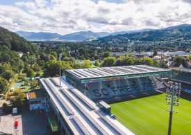 Dreisamstadion des FC Freiburg von oben