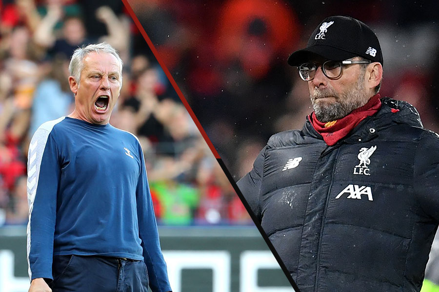 Nahaufnahmen von Christian Streich und Jürgen Klopp