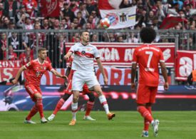 VFB Stuttgart gegen den FC. Bayern München: Saša Kalajdžić Kopfballchance