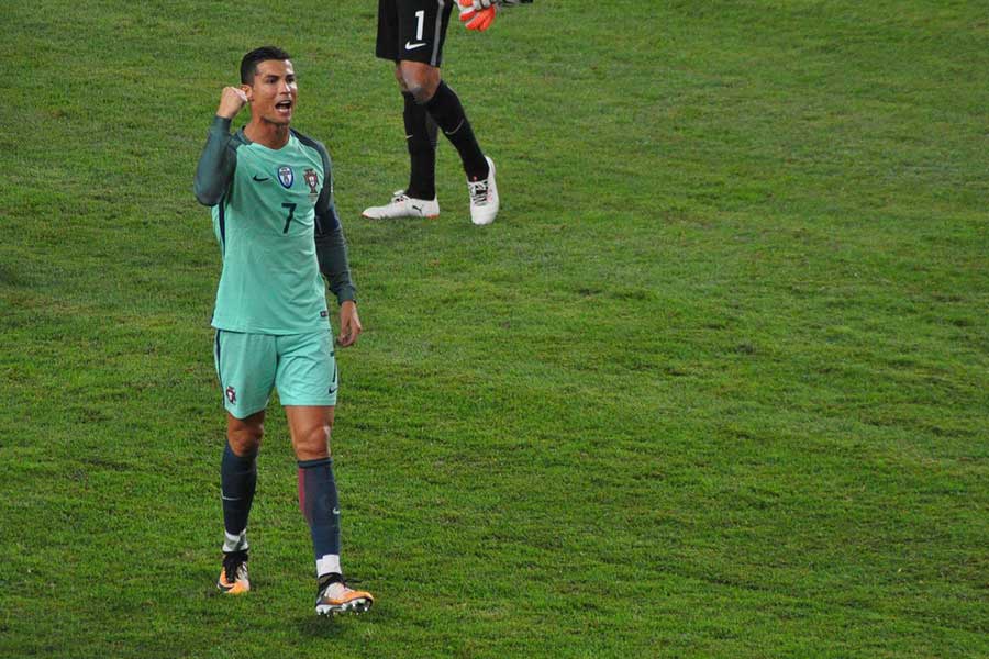 Cristiano Ronaldo auf dem Spielfeld