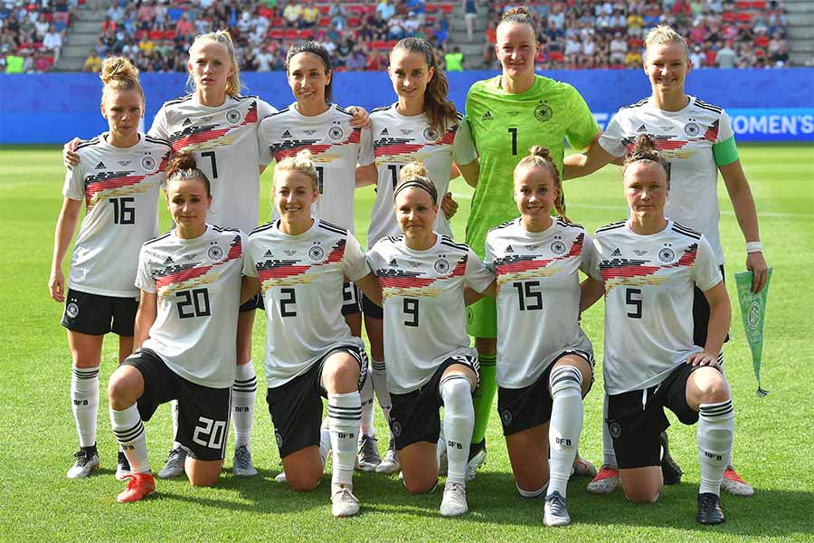 Ein Gruppenbild der deutsche Frauen Nationalmannschaft