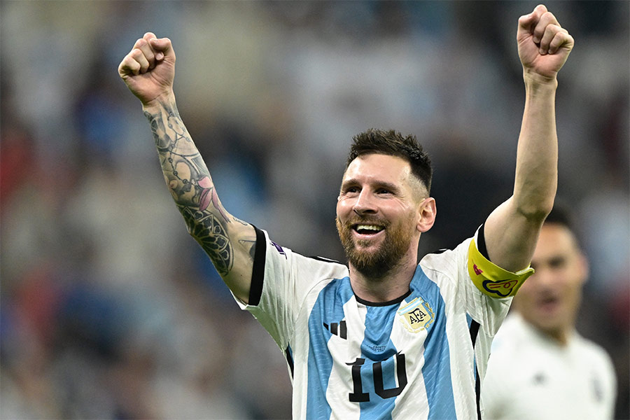 Der argentinische Fußballspieler Messi